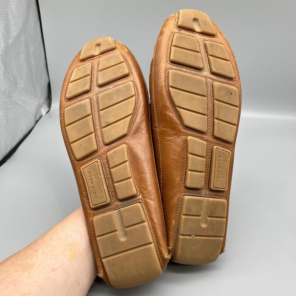 Cole Haan Wyatt Bit Driver Loafer Leather Slip On Dress Shoes 10.5M Brown Buckle
